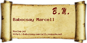 Babocsay Marcell névjegykártya