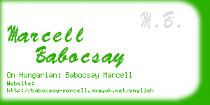 marcell babocsay business card